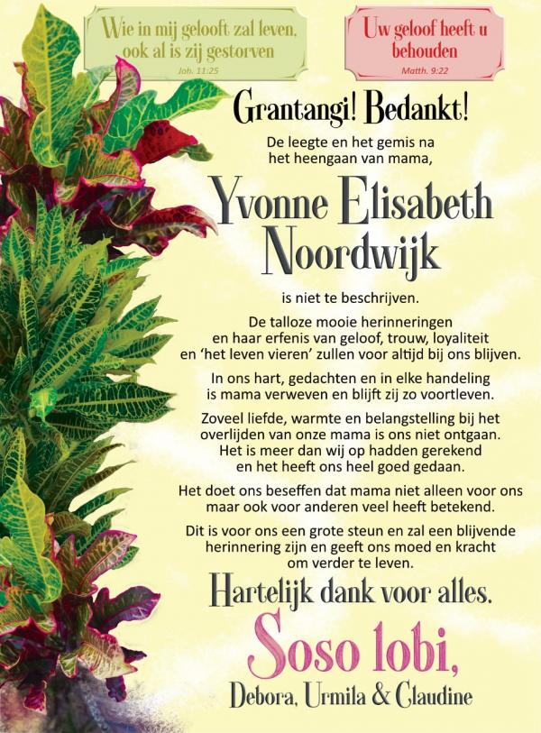 Yvonne  Elisabeth Noordwijk