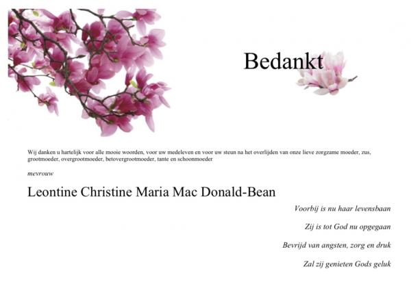 Leontine Christine Maria Mac Donald-Bean